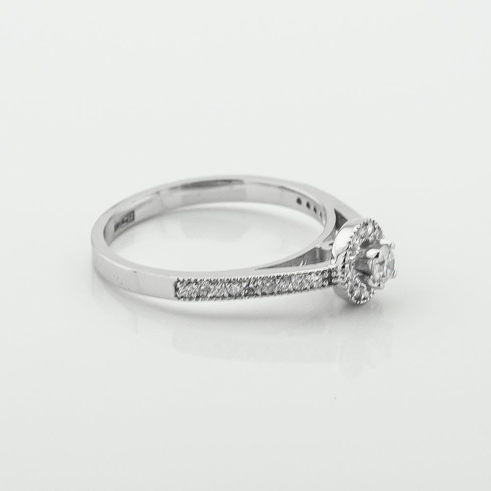 Золотое кольцо с бриллиантами 511609, 16 размер