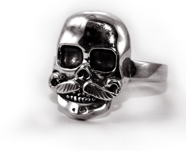 Кільце перстень зі срібла "EJ Barry" з черепом на мізинець в стилі гранж Арт. 1031/EJ