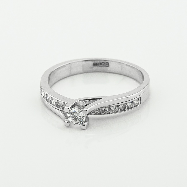 Золотое кольцо с бриллиантами 511618, 16,5 размер