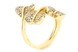 Золотое кольцо три сердца с фианитами КК11390, 16,5 размер, 16-5, Белый
