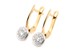 Золоті сережки з діамантами EO07958, Білий
