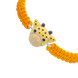 Детский браслет плетеный Жираф с эмалью оранжевый