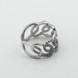 Серебряное кольцо широкое фигурное с фианитами 11738, 16 размер