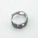 Серебряное кольцо широкое фигурное с фианитами 11738, 16 размер