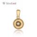 Видео золотой кулон круглой формы с бриллиантом Арт. 730150