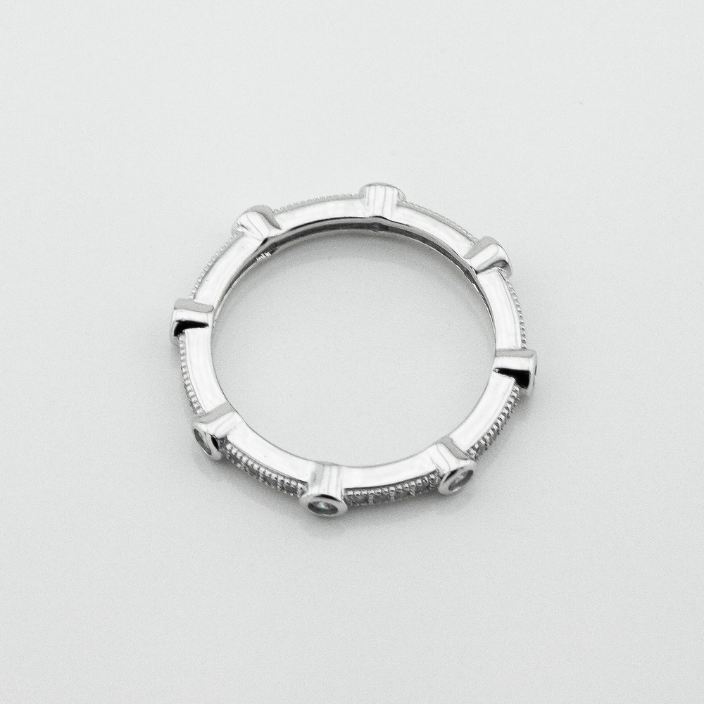 Серебряное кольцо-дорожка с фианитами 3101930, 16 размер