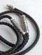 Шнурок ювелирный черный жгут "Спаси и Сохрани" с серебром с чернением (3,5 мм) Ш1/3,5-55-DR 55 см, 55