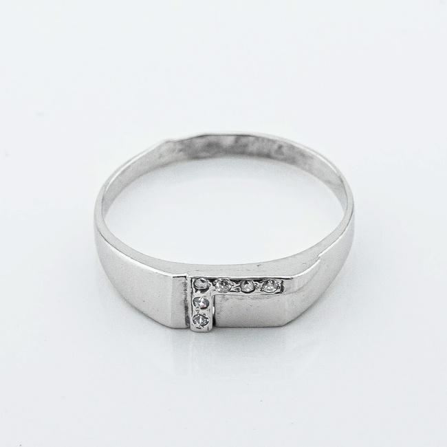 Мужское серебряное кольцо с фианитами 11793-4, 18 размер