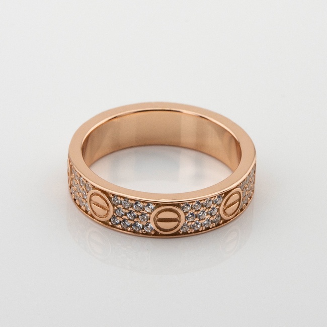 Серебряное кольцо Винты с фианитами k111612, 17 размер