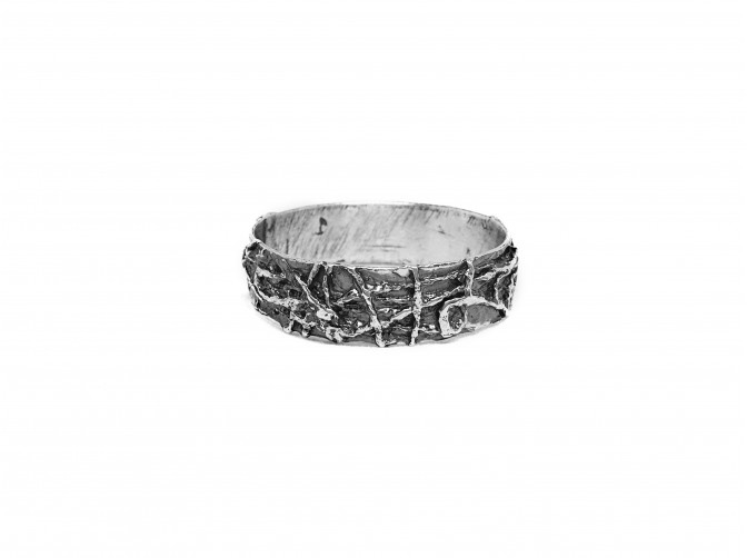 Серебряное обручальное кольцо Choice (Выбор) фактурное с чернением 1152/EJ