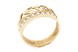 Кольцо широкое из желтого золота с резным узором с фианитами дорожкой 11388, 18 размер