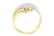 Золотое кольцо переплетение с фианитами КК11403, 17,5 размер, 17-5, Белый