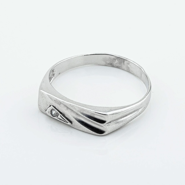 Мужское серебряное кольцо с фианитом 11222-4, 22 размер