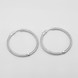 Срібні сережки-кільця з фіанітами (⌀4,3 см) 3202142