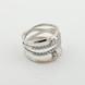 Серебряное кольцо с фианитами с золотыми накладками к708ф, 17 размер
