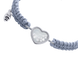 Браслет плетений сірий (графіт) Серце мале з рухомими вставками фіанітів Сваровські (459565700629)
