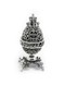 Подсвечник яйцо Святогорская Божья Матерь из серебра со сьемной статуэткой на магните с чернением 1025-IDE