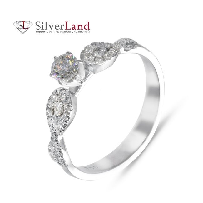 Золотое кольцо с бриллиантами Арт. BNK4159, Белый