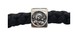 Серебряный браслет Псалом 90 с Ликами Святых на черном плетеном шнурке 4017-IDE 17 размер