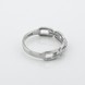 Серебряное кольцо Звенья с фианитами 3101965, 16 размер