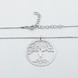 Серебряное колье Поцелуй у дерева жизни без вставок ko14662, 40 размер
