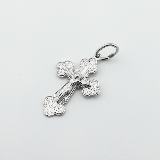 Срібний хрестик із розп'яттям (Врятуй і Збережи) p131017-1002