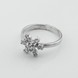 Серебряное кольцо с фианитами Снежинка 11406, 16 размер