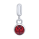Кулон Талисман (Рак) с красным Swarovski Zirconia 3595760006070501