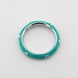 Серебряное кольцо с эмалью зеленой и фианитами k111611, 16 размер