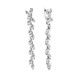Срібні сережки висячі Гілочки з білими фіанітами 923090-H, Білий