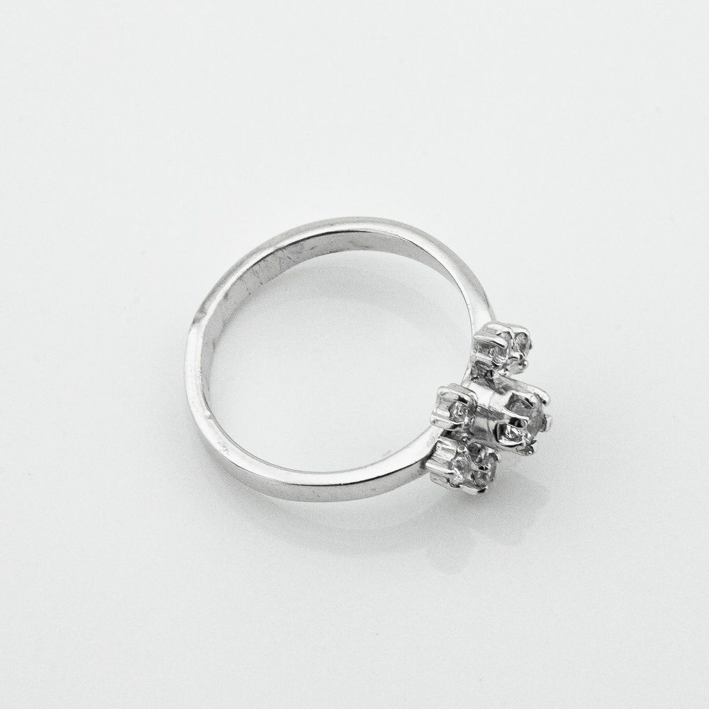 Серебряное кольцо с фианитами Снежинка 11406, 16,5 размер