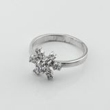 Серебряное кольцо с фианитами Снежинка 11406, 16,5 размер