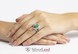 Золотое кольцо с натуральным изумрудом и бриллиантами Арт. КИ-1, Зеленый