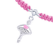 Плетений браслет-шнурок зі сріблом Балерина з емаллю та Swarovski (Рожевий) дитячий 4195423026110411, Рожевий, UmaUmi Symbols