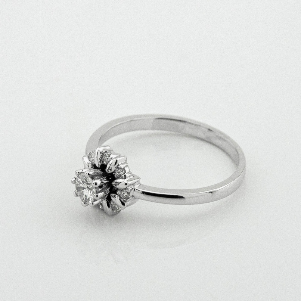Золотое кольцо с бриллиантами ro11536, 17,5 размер