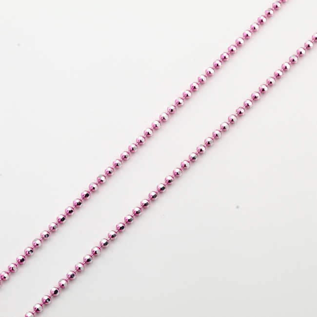 Серебряная цепочка Розовая шариковая chk23139