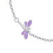 Детский браслет на цепочке Стрекоза с фиолетовой, розовой эмалью и фианитом 4195822096131201, Фиолетовый, UmaUmi Fly