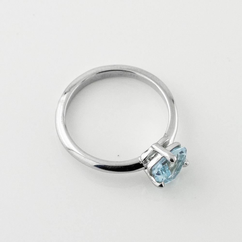 Серебряное кольцо Триллион с топазом 3101994-4top, 17,5 размер