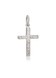 Срібний підвіс Хрестик прямий з білими фіанітами с30255-HRM, Білий