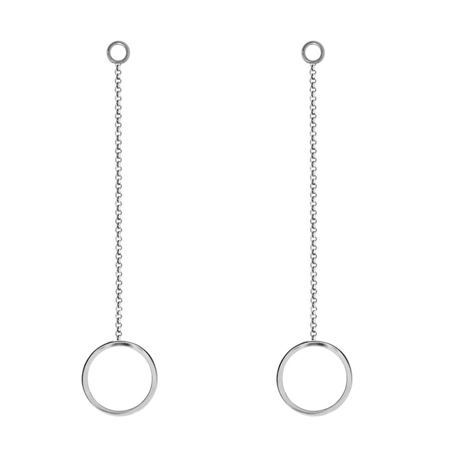 Срібні підвіси на сережки «Кола Геометрія 15» (кільця), ms375