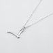 Серебряное колье Птичка гладкая 3400867, 45 размер