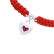 Браслет плетений Серце в серці біло-червоне Червоний 4195569006210407