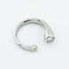 Серебряное открытое кольцо Асимметрия с белыми фианитами k111789,16,5 размер