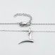 Серебряное колье Птичка гладкая 3400867, 45 размер
