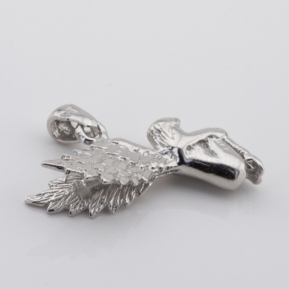 Срібна підвіска Ангел з крилами без вставок P13777