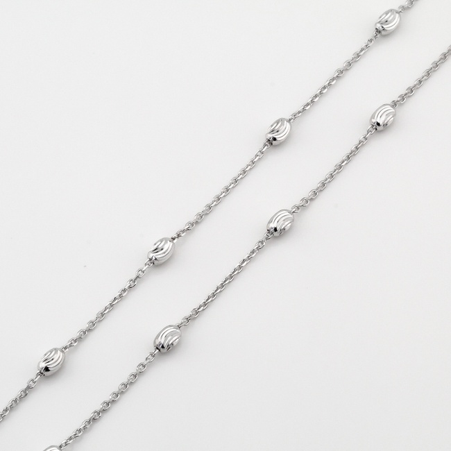 Срібний ланцюжок з намистинками зі срібла chk23154