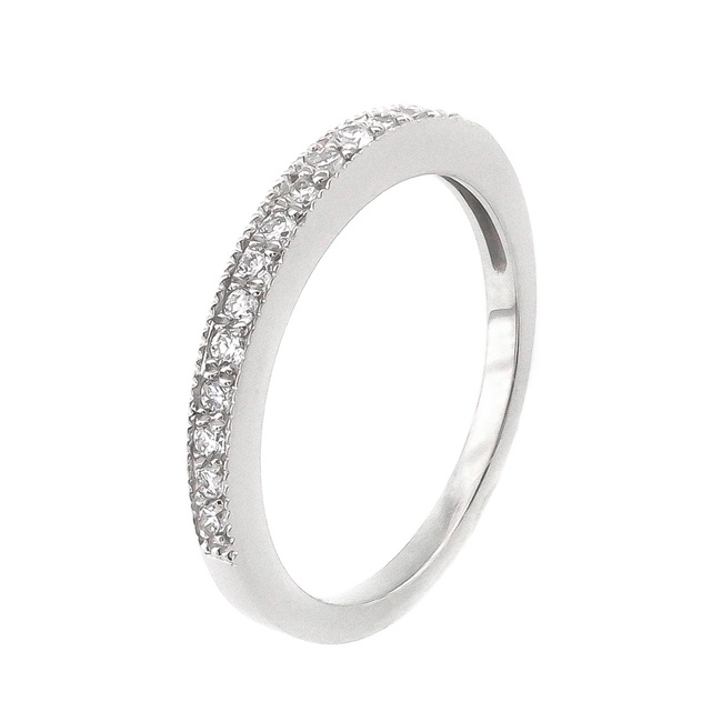 Золотое кольцо -дорожка с бриллиантами в белом золоте 15000-AL-3, 17 размер