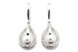 Срібні сережки-підвіски Краплі з перлами 12705, Білий