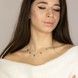 Серебряное колье Монетки с им. Бирюзы KO14513, 45 размер