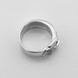 Срібний перстень Ремінь з білими фіанітами 11500-4, 16 розмір